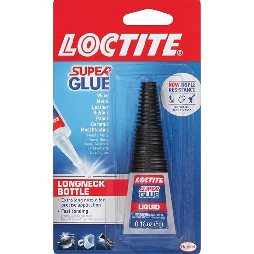 Loctite Super Glue Liquid Longneck Bottle, 5g Bottle (Pack of 1) Instant Adhesive for Plastic, Wood & Metal, Clear Superglue with Extra Long Precision Nozzle, Quick‑Dry Formula