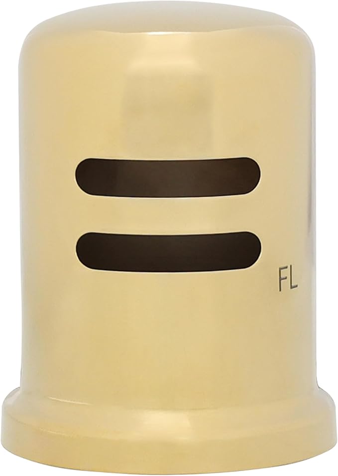 Westbrass A200-1-01 1-3/4" x 2-3/4" Solid Brass Air Gap Cap Kit, Skirted, Polished Brass