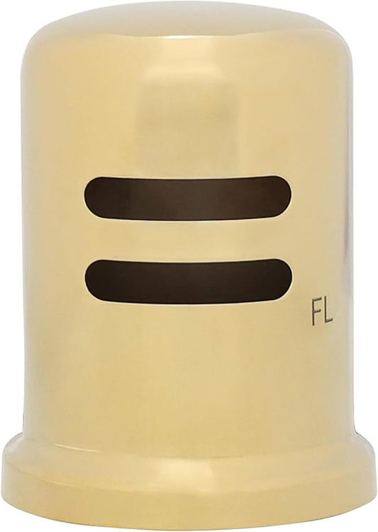 Westbrass D201-1-01 1-3/4" x 2-3/4" Solid Brass Air Gap Cap Only, Skirted, Polished Brass