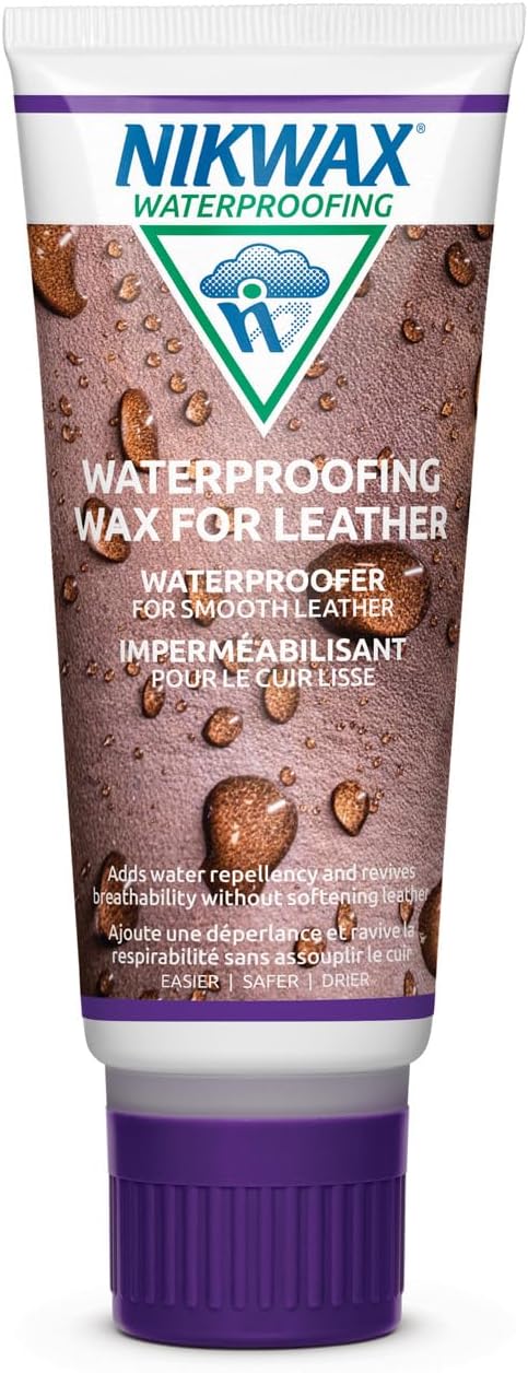 Nikwax Waterproofing Wax for Leather, Cream, Restores DWR Water Repellency, Shoe Care, Boot & Footwear Cleaner, Rain Protection, Safe for Gore-Tex