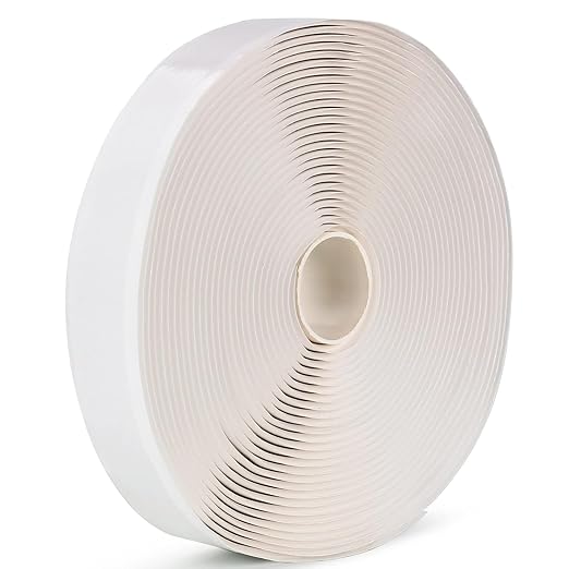 LLPT Butyl Tape White 1 Inch x 33Ft Tight Seal for Leak Proof EPDM RV Repair Window Glass Boat Sealing Roof Pipe Patching(WST233)