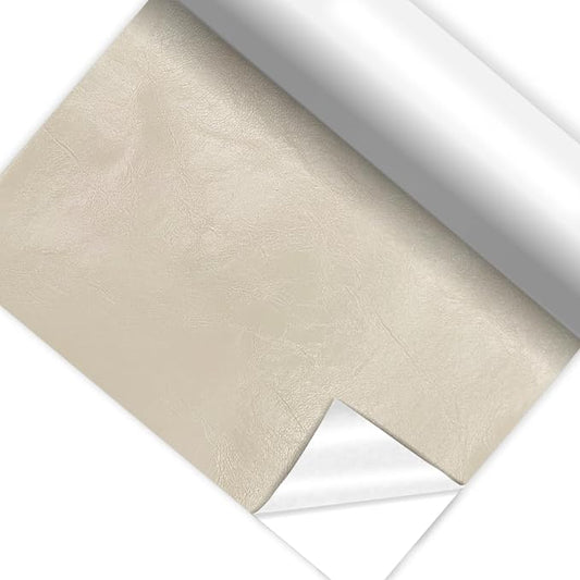 8x47 Inch Leather Repair Tape,Self Adhesive Leather Patches for Furniture,Vinyl Repair Kit for Couches,Bed,Car Seats,Chair (White)