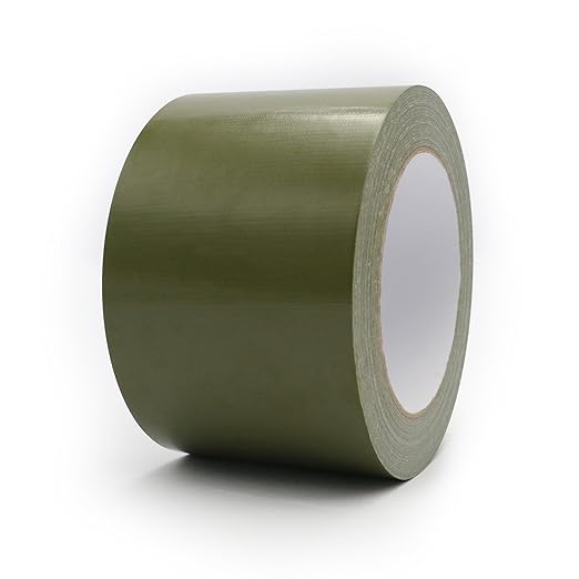 Heavy Duty Duct Tape 3 Inch X 33 Yards, 8.5 Mil Thickness, Multi Purpose Olive Green Duct Tape, No Residue, Waterproof and Tear by Hand - for Repairs, Industrial, Professional Use