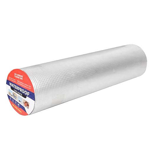 Butyl Waterproof Tape 19.68" x 32.8',Outdoor Leakproof Tape for Plastic and Metal Repair,RV Repair,Window and Boat Sealing,Silicone,Glass and EDPM Roof Leak Repair
