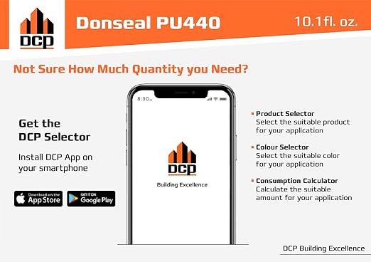 DCP Donseal PU440 Polyurethane Concrete Sealant 12 Pack– Non-Sag Concrete Caulk for Joints, Walls, Sidewalk, and Foundation, 10.1 fl. oz. Cartridge – Grey