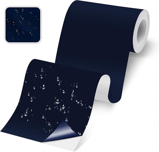 Self-Adhesive Fabric Repair Tape & Tent Repair Kit, Waterproof Patches for Clothes, Down Jacket, Camping Gear, Sleeping Bag, Heavy Duty Navy Nylon Tape for Instant Fix, 3.9"x79"