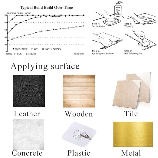 Realth 300LSE Double Sided Tape 1" x 50 Ft Strong Adhesive 9495 Transparent | Leather Work Phone Repair Battery Replacement Craft LED Strip Light Office Home Car Deco