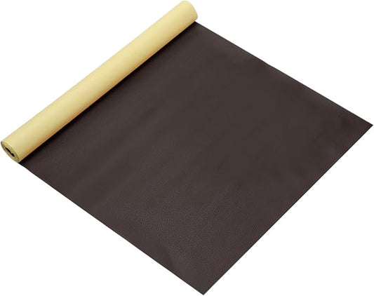 MECCANIXITY Leather Repair Patch 14"x54" Self-Adhesive Leather Vinyl Repair Tape Kit for Furniture Couches Sofa Chair Car Boat Seats Jackets, Dark Coffee