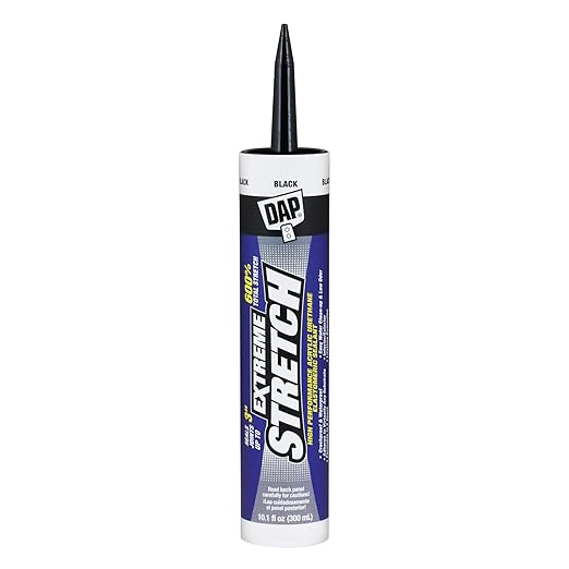 DAP Extreme Stretch Acrylic Urethane Premium Elastomeric Sealant, Black, 10.1 Oz (7079818713)