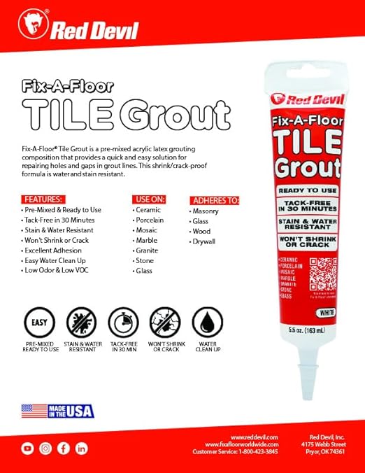 Fix-A-Floor Tile Grout - Almond - 5.5oz. Squeeze Tube