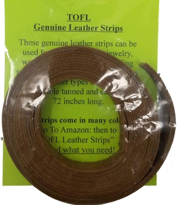 Leather Strap for Crafts & Jewelry | 72 Long × 5/8" Wide × 1/8" Thick (7-8oz) | Genuine Leather Strips for Crafts, Projects or Repairs - Brown