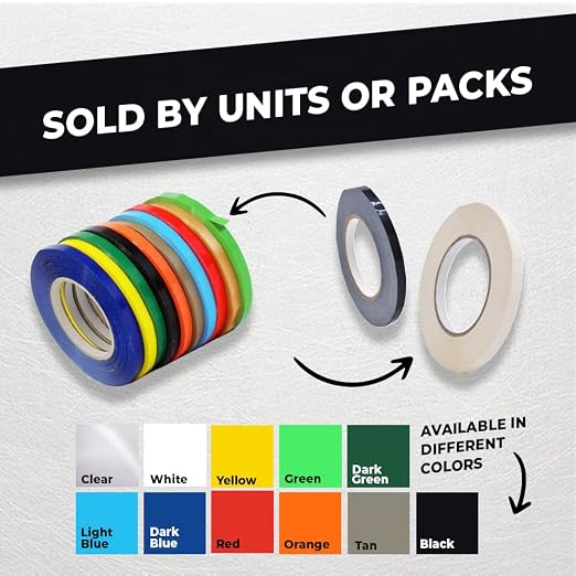 WOD White Produce Poly Bag Sealing Tape, 1/2 inch x 180 yds. for Packaging and Sealing of Meat, Gifts, or Ice Bags BSTC24PVC