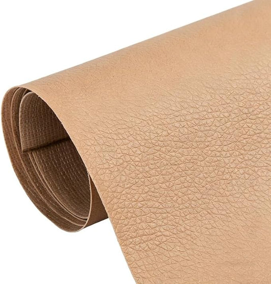 Cremsy Leather Repair Patch, Self Adhesive Leather Repair, Waterproof Vinyl Repair Patch, Cuttable Furniture Repair Tape for Couches, Sofa, Furniture, Car Seats, Bags, Jackets (Khaki)