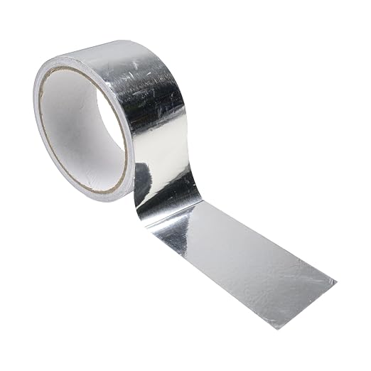 1 Pack Silver Aluminum Tape, Foil Tape, 2 inch (50mm) x 32 Feet (10 Meter), 3.9mil (0.1mm), Heavy Duty Duct Tape for Heat Insulation, HVAC, Dryer Vents, Wrap Pipe, Repair Ducting