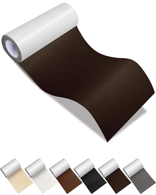 Numola Self-Adhesive Repair Patch, Anti Scratch Sofas Patch for Couch, Car Seat, DIY Furniture Upholstery, Handbags, Jackets (Dark Brown)