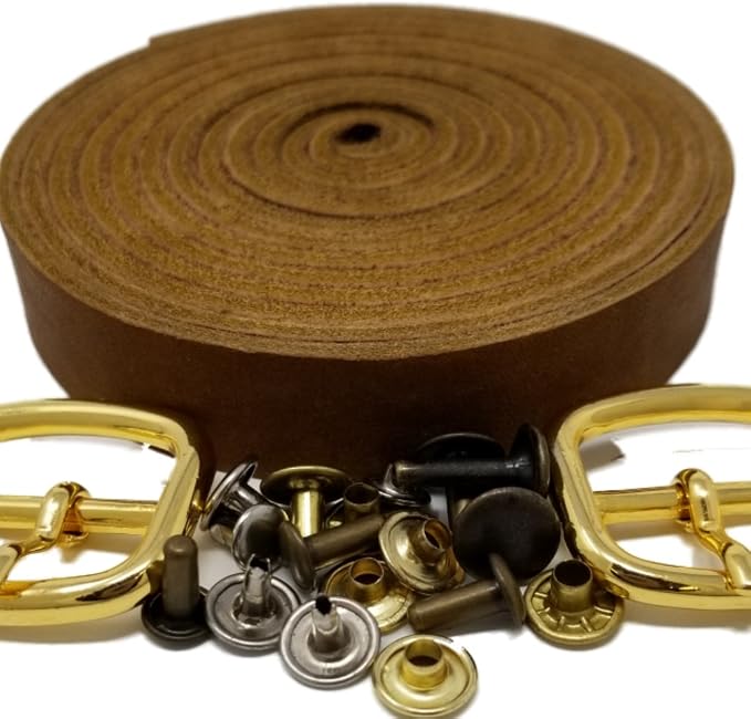 Leather Strap for Crafts & Jewelry | 72 Long × 5/8" Wide × 1/8" Thick (7-8oz) | Genuine Leather Strips for Crafts, Projects or Repairs - Brown