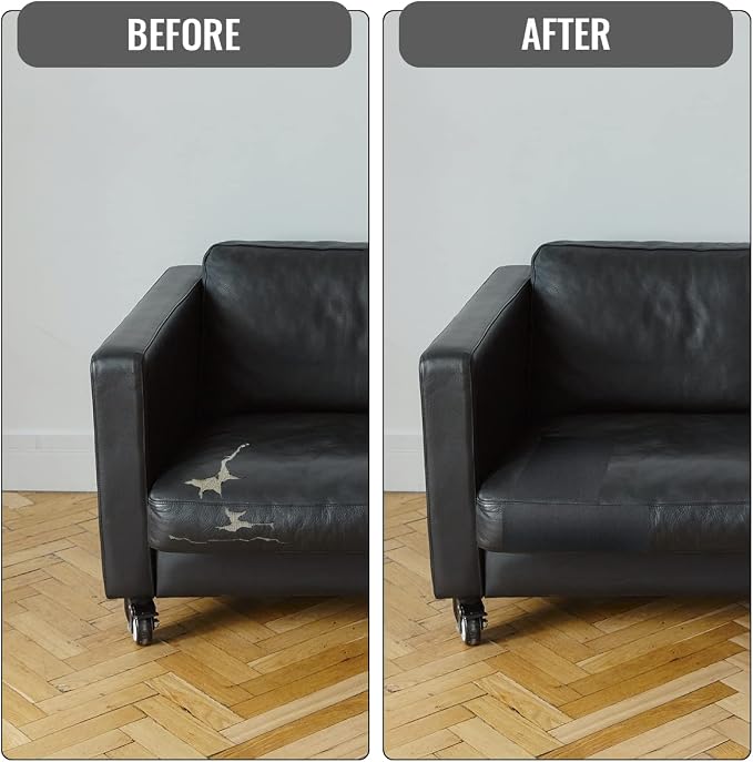 Tenalleys 2 Pcs Leather Repair Patch 8x11 inch Self Adhesive Couch Patch, PU Leather Repair Kit for Sofas Car Seats Bags Furniture