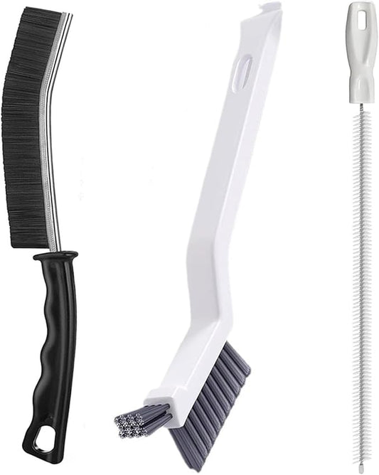Cleaning Brush Kit, Flexible Drain Cleaning Brush, Drain Hair Removal Tool, Cleaner Brush for Bathroom, Toilet Rim, Sewer Drain, Tile Grout, Sink, Crevice, Pipe