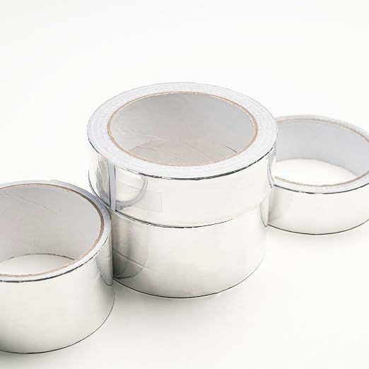 1 Pack Silver Aluminum Tape, Foil Tape, 2 inch (50mm) x 16 Feet (5 Meter), 3.9mil (0.1mm), Heavy Duty Duct Tape for Heat Insulation, HVAC, Dryer Vents, Wrap Pipe, Repair Ducting