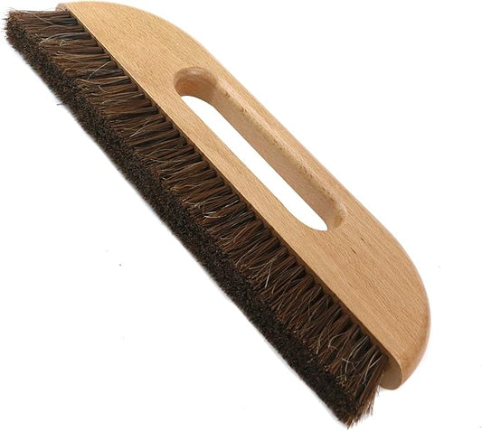 KUMGROT Wallpaper Smoothing Brush, 3-Rows Wallpaper Paste Hair Wallpapers Brush Tool Horse with Wood Handle for Wallpapering (W01)