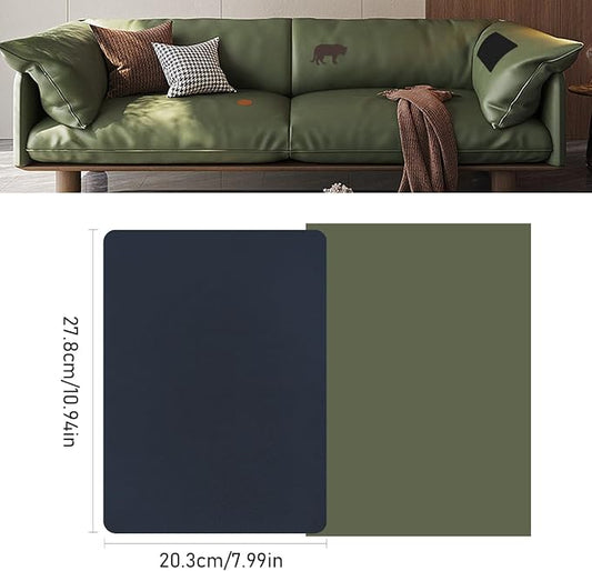SYLVASS Self Adhesive Leather Repair Patches for Couch, Sofas, Furniture, Car Seats, Office Chairs, Pack of 2 Dark Blue