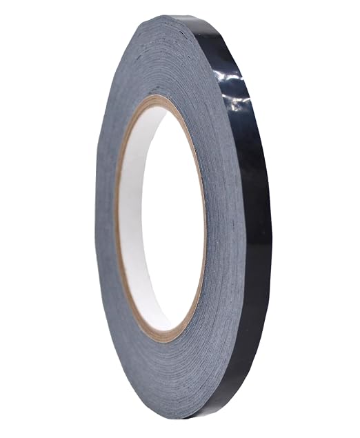 WOD Black Produce Poly Bag Sealing Tape, 3/8 inch x 180 yds. for Packaging and Sealing of Meat, Gifts, or Ice Bags BSTC24PVC