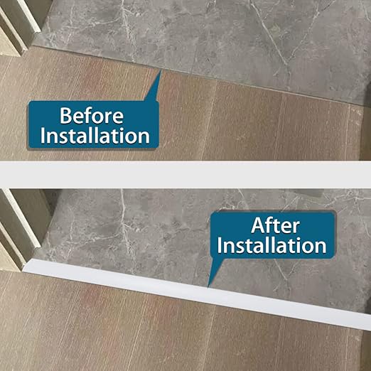 Floor Transition Strip 2" Self Adhesive Flat Vinyl Flooring Transitions Strip with Strong Backing (5cm, 10FT, White)