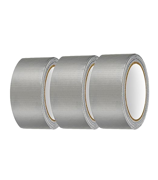 Duct Tape Heavy Duty 3 Pack No Residue Waterproof Strong Adhesive Silver Duct Tape Bulk 60 Yards x 2 Inch Total for Packing Indoor Outdoor Repairs