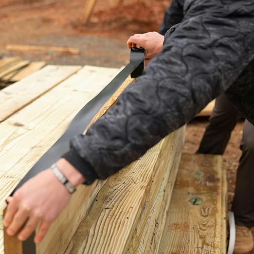 FrogTape Pro Grade Deck and Joist Flashing Tape - 2 Inch Width (1.89 in. x 50 ft) - All Weather & UV Resistant Linerless Tape for Decking, Wood, Beams with Advanced Acrylic Adhesive - 13 mils - Black