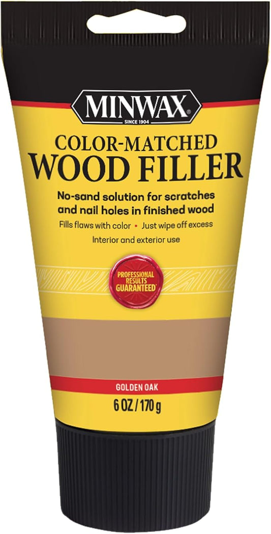 Minwax Color-Matched Wood Filler, Golden Oak, 6 oz