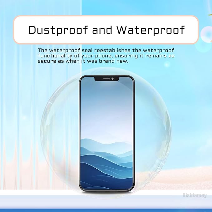 5 PCS for iPhone 13 Pro Max Waterproof Pre-Cut Adhesive Sticker | Screen Sealing Tape 6.7" Repair Water Resistant Internal Fix Stickers Kit for 13ProMax A2641 A2643 A2644 A2645 A2484