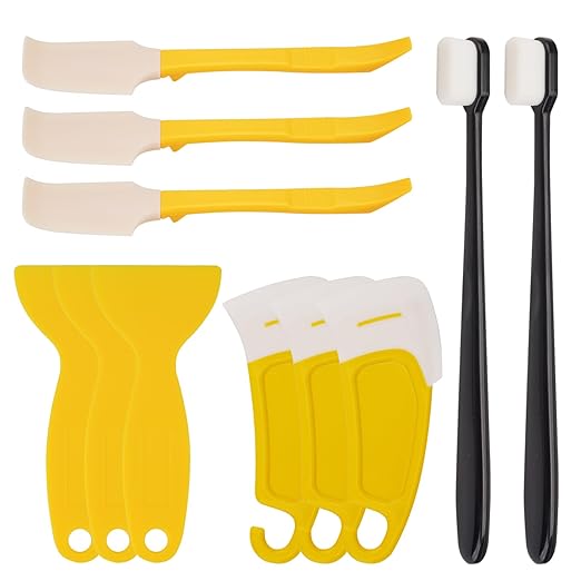 YIBECO 11pcs UV Resin 3D Printer Must-Have Tools, Scrapers, Silicone Spatulas,Brushes for Resin Transfer Cleaning and Protection Release FEP Film Vat Tank,3D Printer Accessories (11PCS)