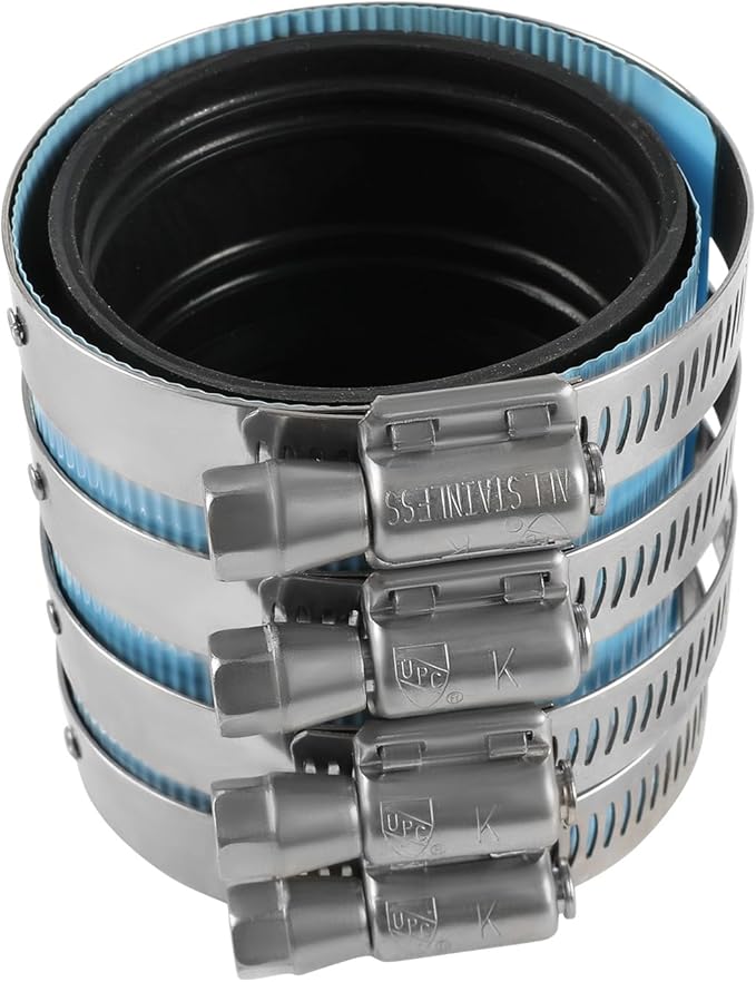 EFIELD 2" No-Hub Coupling Heavy Duty Colored Shield, Blue