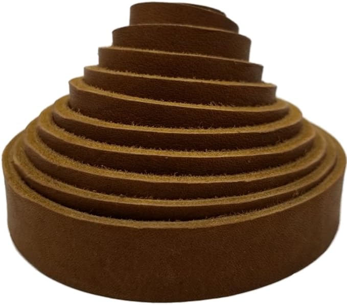 Leather Strap for Crafts & Jewelry | 72 Long × 5/8" Wide × 1/8" Thick (7-8oz) | Genuine Leather Strips for Crafts, Projects or Repairs - Brown