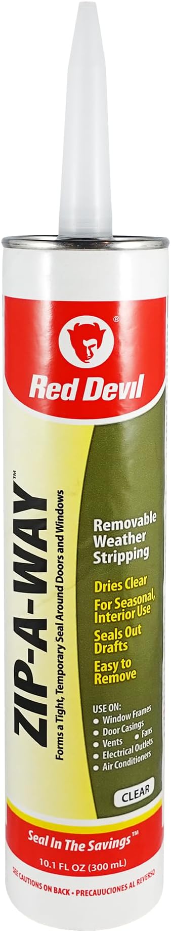 Red Devil 0606 Zip-A-Way Removable Sealant, Pack of 1, Clear