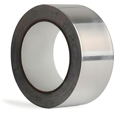 Aluminum Foil Tape 2" x 100' Silver, 4mil Thick, Heavy Duty, High Temp, HVAC Tape