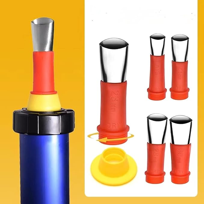 29PCS Universal Integrated Rubber Nozzle Tool Kit,Caulking Tips Caulking Nozzles for Sausage Caulking Guns and Hard Glue Guns Durable Stainless Steel Caulking Nozzles