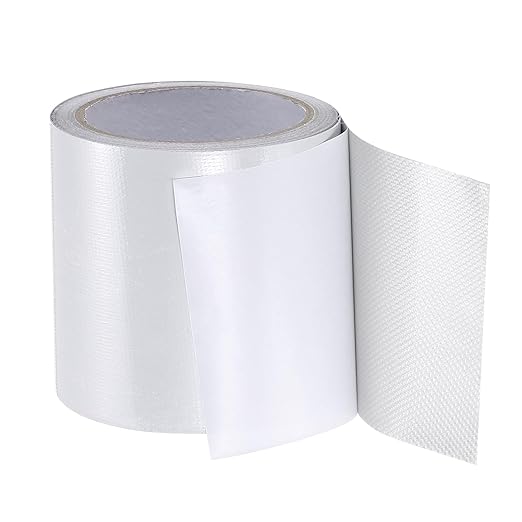 PATIKIL Awning Repair Tape 4" x 26ft Waterproof Canvas Tape High Adhesive Tear Repair Patch Kit for PVC Tarpaulin Tent Awning Fabric RV Sail Boat Cover, White