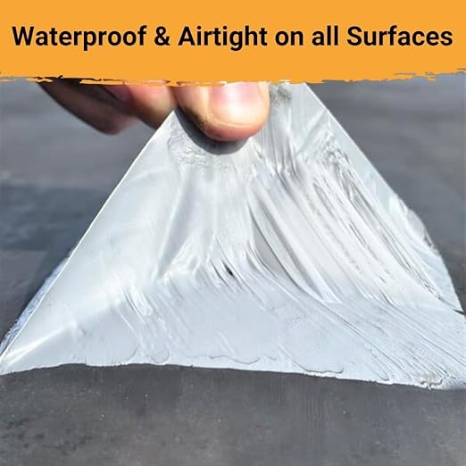 HSS Butyl Sealant Tape B1+ Silver, Waterproof butyl tape, Airtight & high UV-, Weather & Temperature Resistant, RV Repair, Roof Repair, Pipes, Boats, Vents, Wood - Silver, 4 inch x 50 feet
