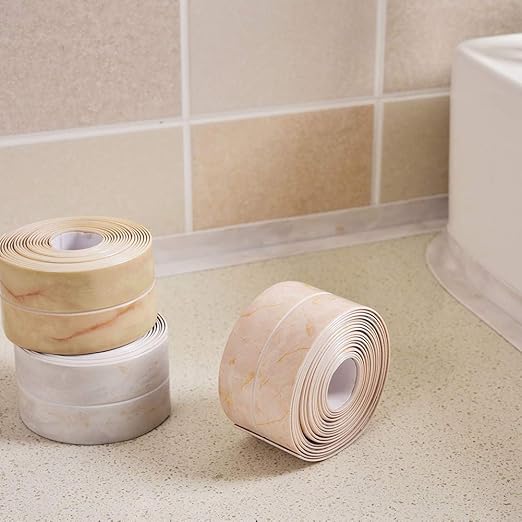 Caulk Strip for Bathtub Self Adhesive Waterproof Tape for Kitchen Bathroom Shower Floor and Wall Sealing, 2" x 102"