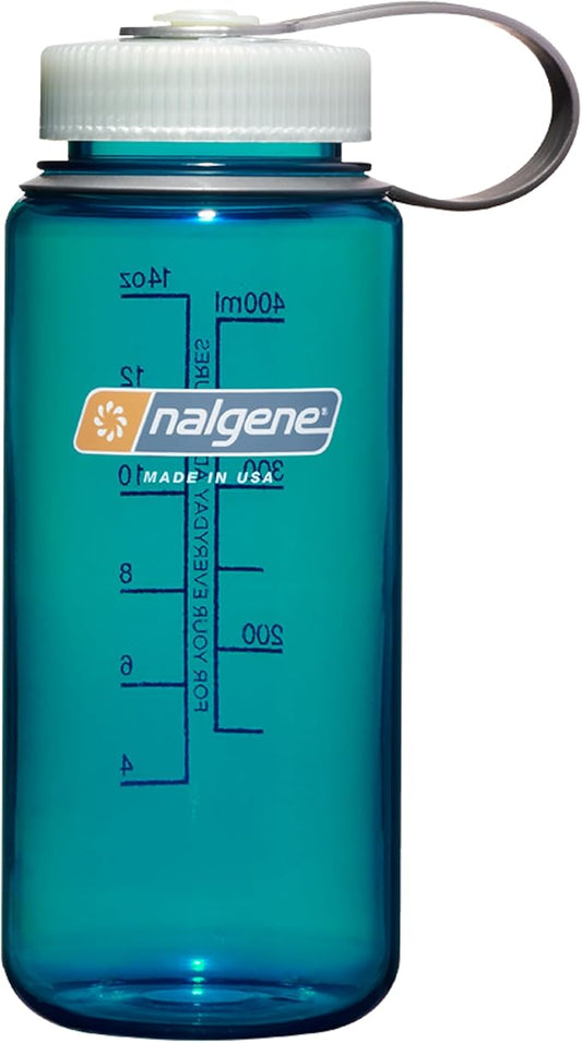 Nalgene 16 oz Wide Mouth Water Bottle | Slim Cup Holder Size, BPA-Free, Durable & Leak Proof, Lightweight Travel Bottle, Trout