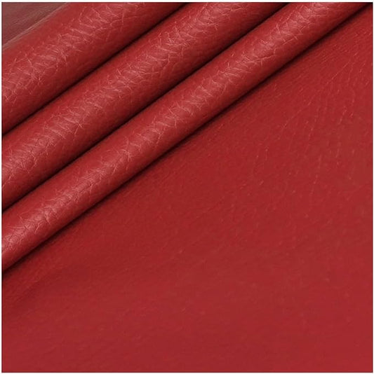 Self Adhesive Leather PU Fabric Leather Repair Patch 100x138cm Multicolor Available Anti Scratch Leather Tape Upholstery Vinyl Sticker for Couch Sofas Furniture Drivers Seat(Wine Red)