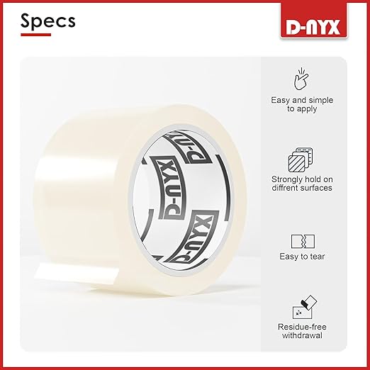 D-NYX Window Sealing Tape 1 Pack Transparent Sealing Heavy-Duty Residue-Free RV Insulation for Doors and Windows, Clear Weather Stripping Draft Isolation Tape (2 Pack 2 inch)