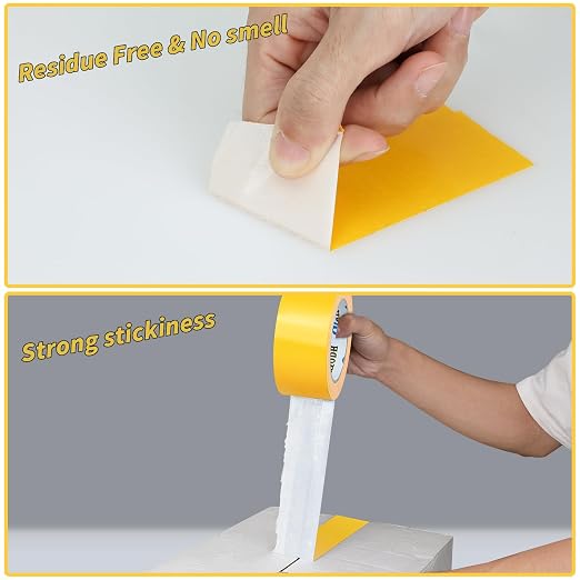 Oleitodh 22 Pack Yellow Duct Tape Heavy Duty,8.3 Mil Thickness,2 Inches x 30 Yards,Strong Industrial Strength,Flexible,No Residue,Waterproof and Tear by Hand,Multi-Use for Indoor & Outdoor Repairs