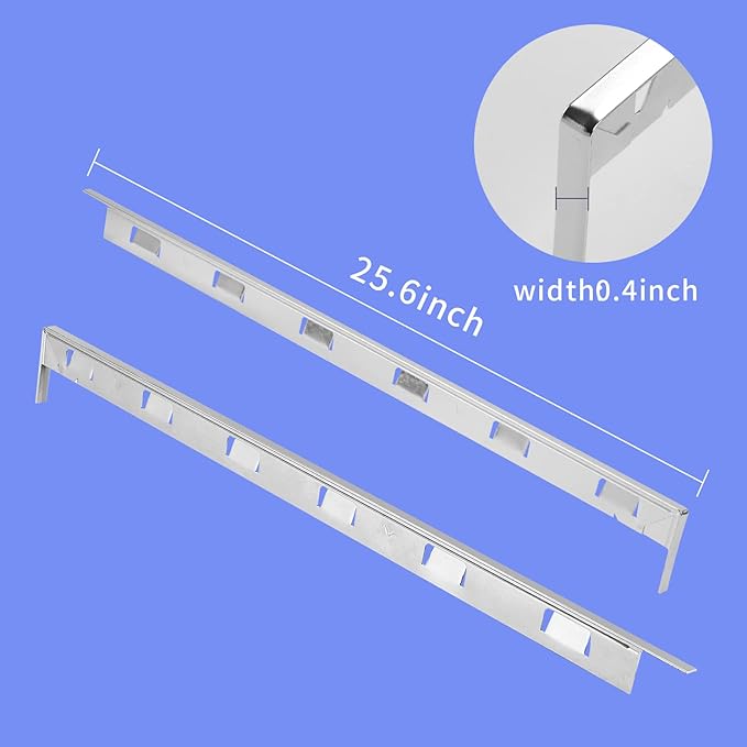 Stainless Steel Stove Gap Covers (2 Pack),Protect Gap Filler Sealing Spills in Kitchen Counter (25.6inch)