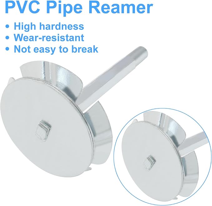 Biaungdo 3 Inch Plumbing PVC Pipe Reamer Cutter, PVC Pipe Fitting Socket Saver Pipe Reamer Tool for Removing SCH 40 from Hub, Fits 1/2 Inch Speed Power Drill