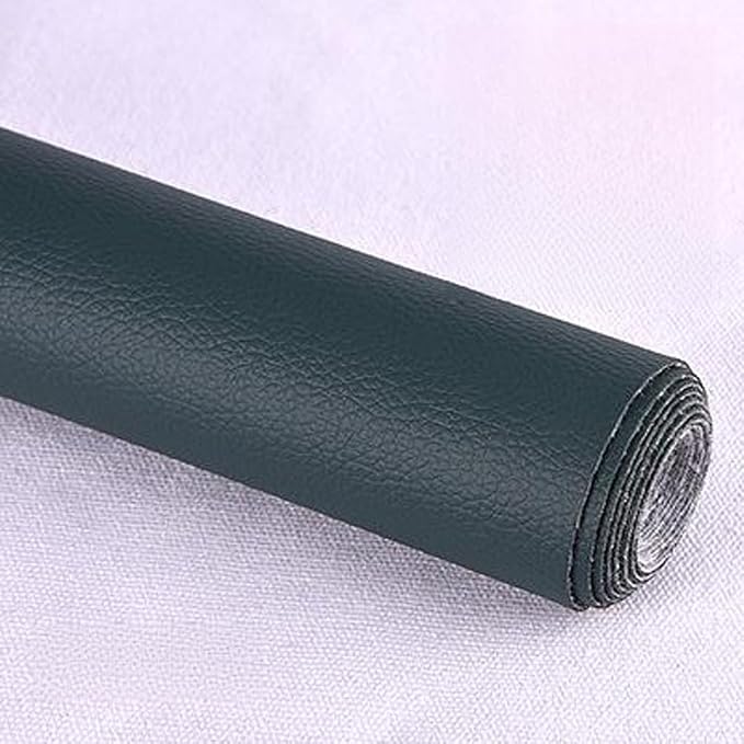 Leather Repair Patch Tape Kit,Self Adhesive Leather Repair Kit for Furniture,Vinyl Repair Kit for Couch,Sofa,Car Seats,Office Chair Luggage (Dark Green,16.93"×55.12")