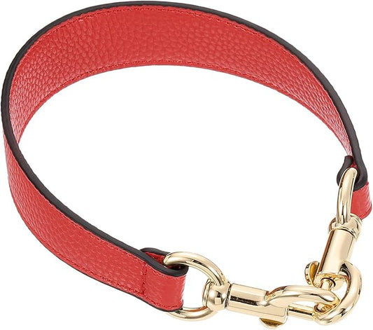 uxcell 15.53 Inch PU Leather Short Bag Strap with Clasp, Purse Handles Handbags Replacement Straps for Clutch Bag Underarm Bags, Red, Gold Buckle