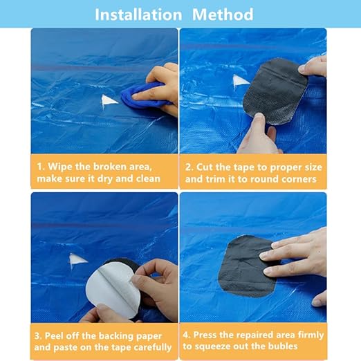 RV Awning Repair Tape Heavy Duty Waterproof Tent Repair Tape for Tarp,Parasol, Canopy, Car and Boat Covers, Underbelly Repair Patch Kit Outdoor UV proof Fabric Repair Patch Black (3 in x24.6ft)