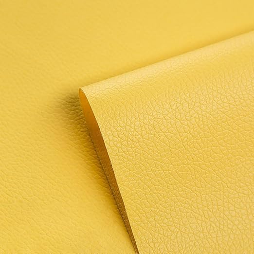 Self Adhesive Leather Repair Patch Yellow Faux Leather Fabric 19.7 x 54 Inch Leather Repair Tape Kit for Upholstery, Furniture, Couch, Sofa, Car Seats, Chairs